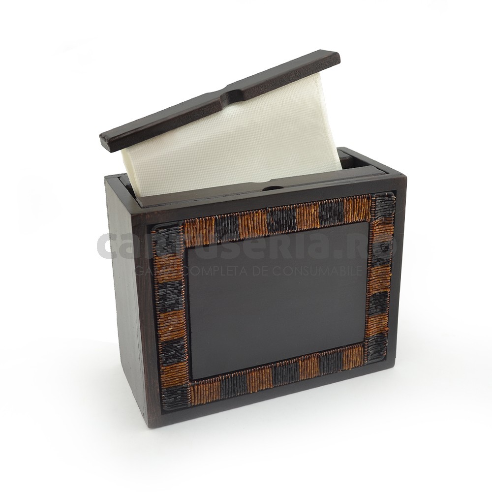 Caseta foto din lemn decorata cu margele - imagine 5